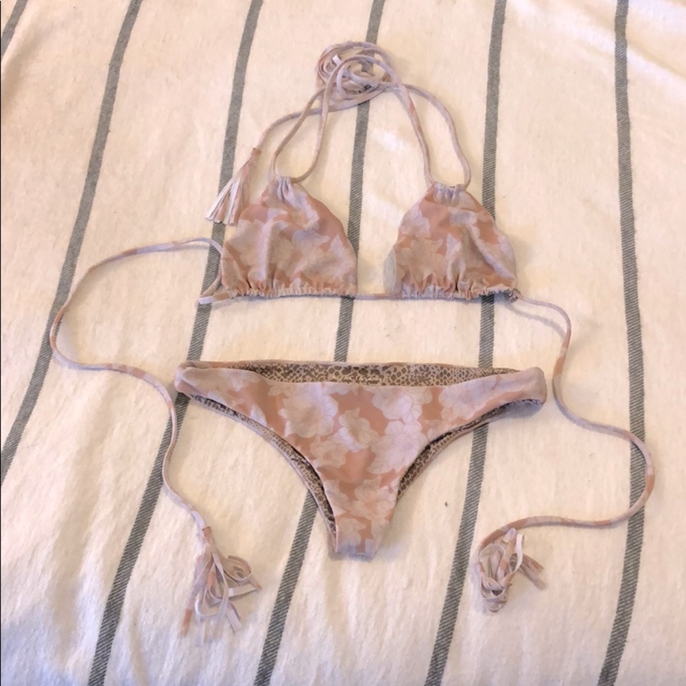 Acacia tropical flower bikini